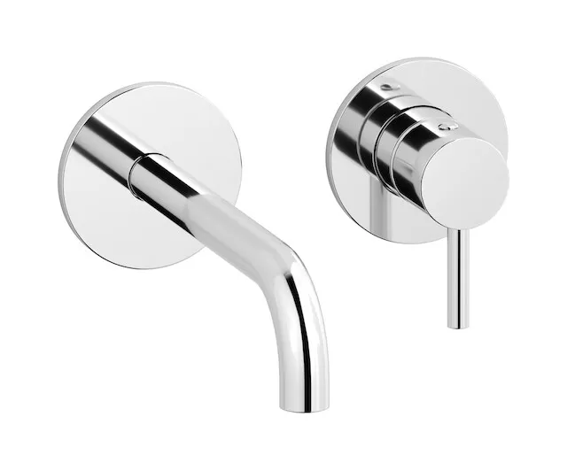 milanotorino external parts for ø 35 mm two-hole wall-mounted washbasin mixer with rings