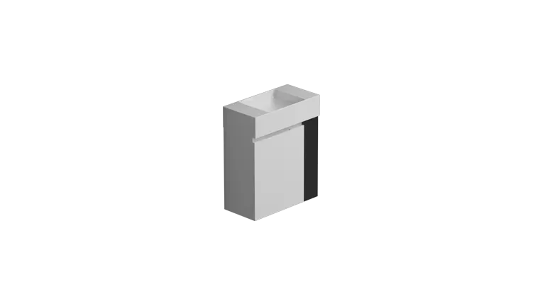plain base with left side opening 50.25 h50 cm. (required space with open door: 62 cm)