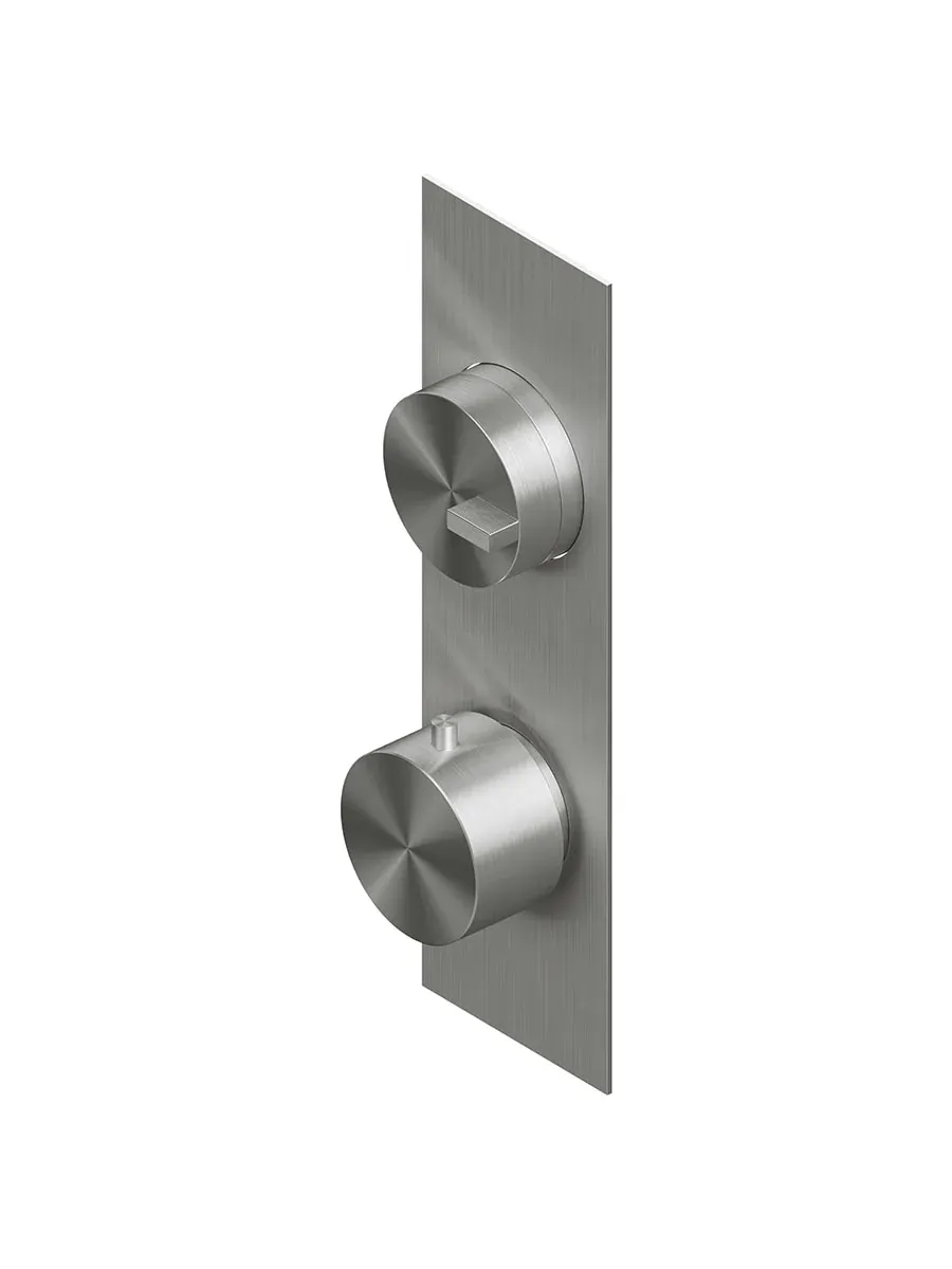 q inspectionable thermostatic mixer set with 1 stop-off valve