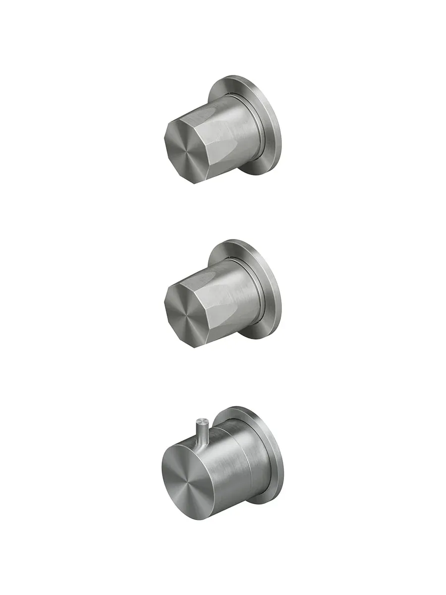 hb thermostatic mixer set with 2 stop-off valve