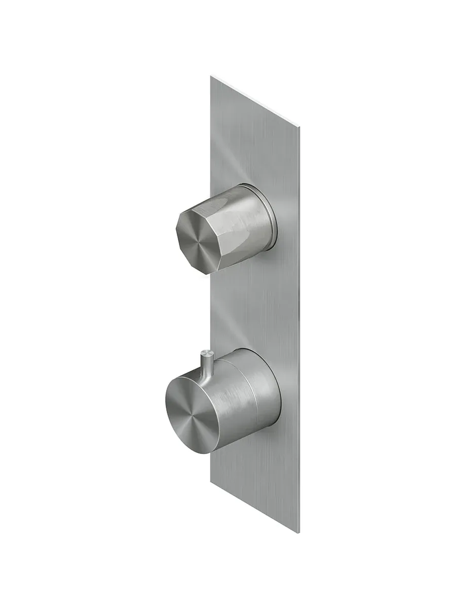 hb inspectionable thermostatic mixer set with 1 stop-off valve