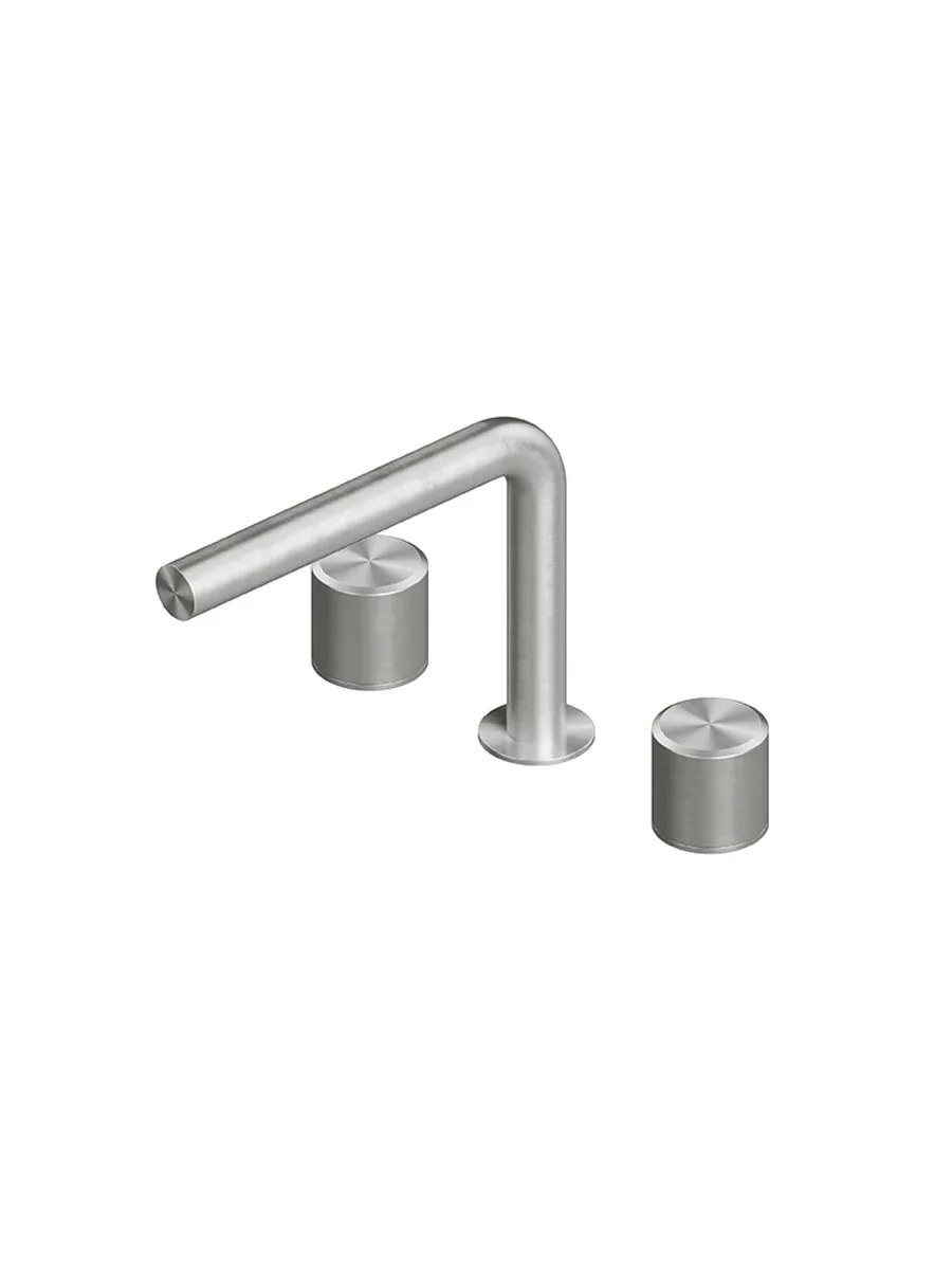 stereo three-hole mixer with swivelling spout