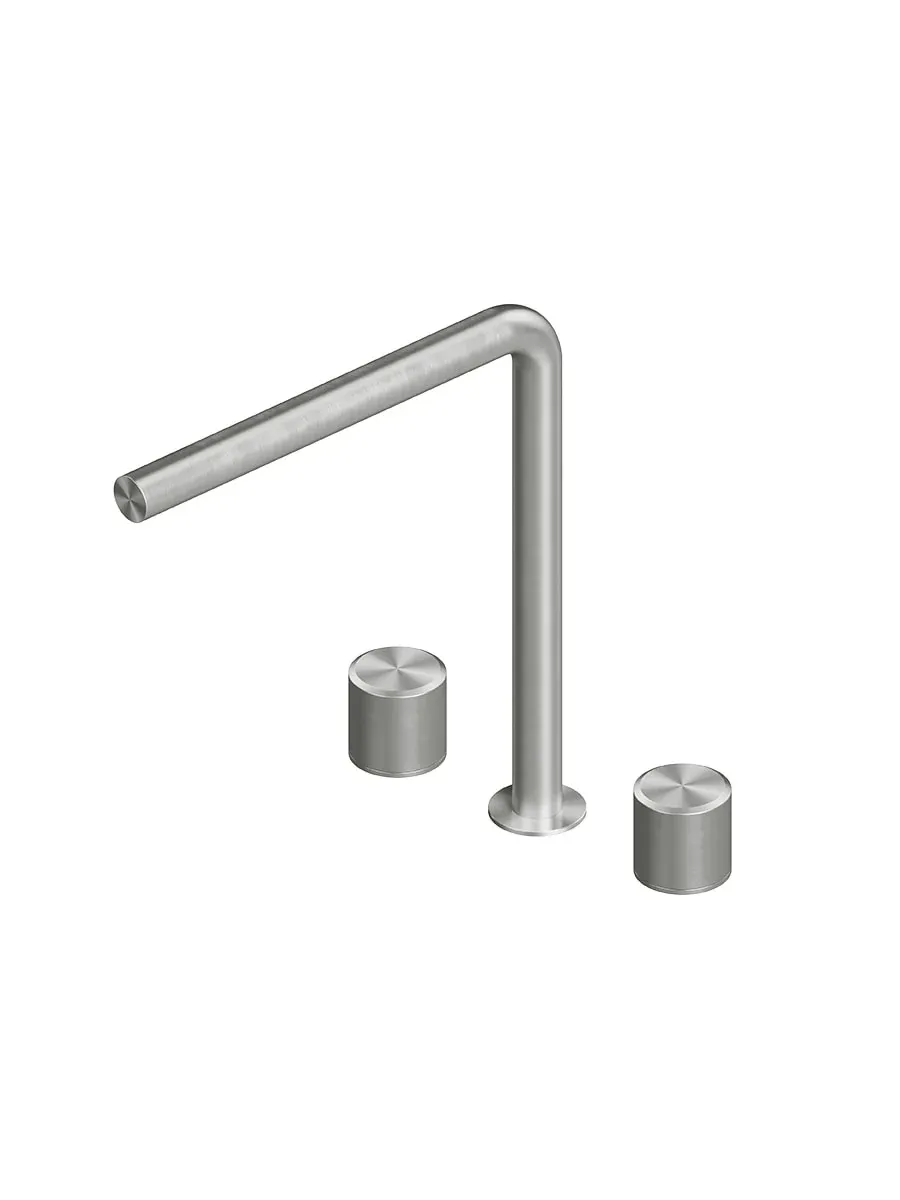 stereo three-hole mixer with swivelling spout