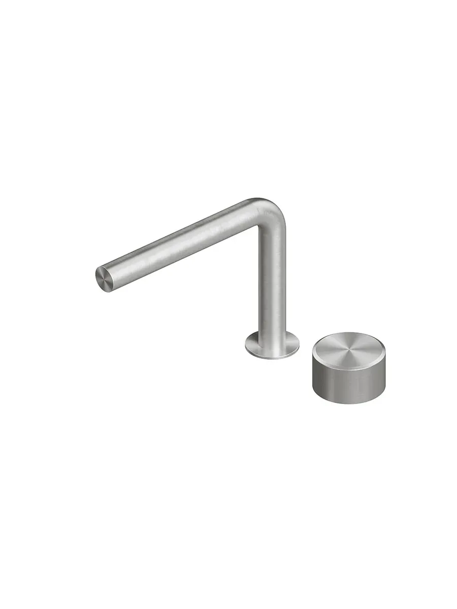 stereo two-hole mixer with swivelling spout