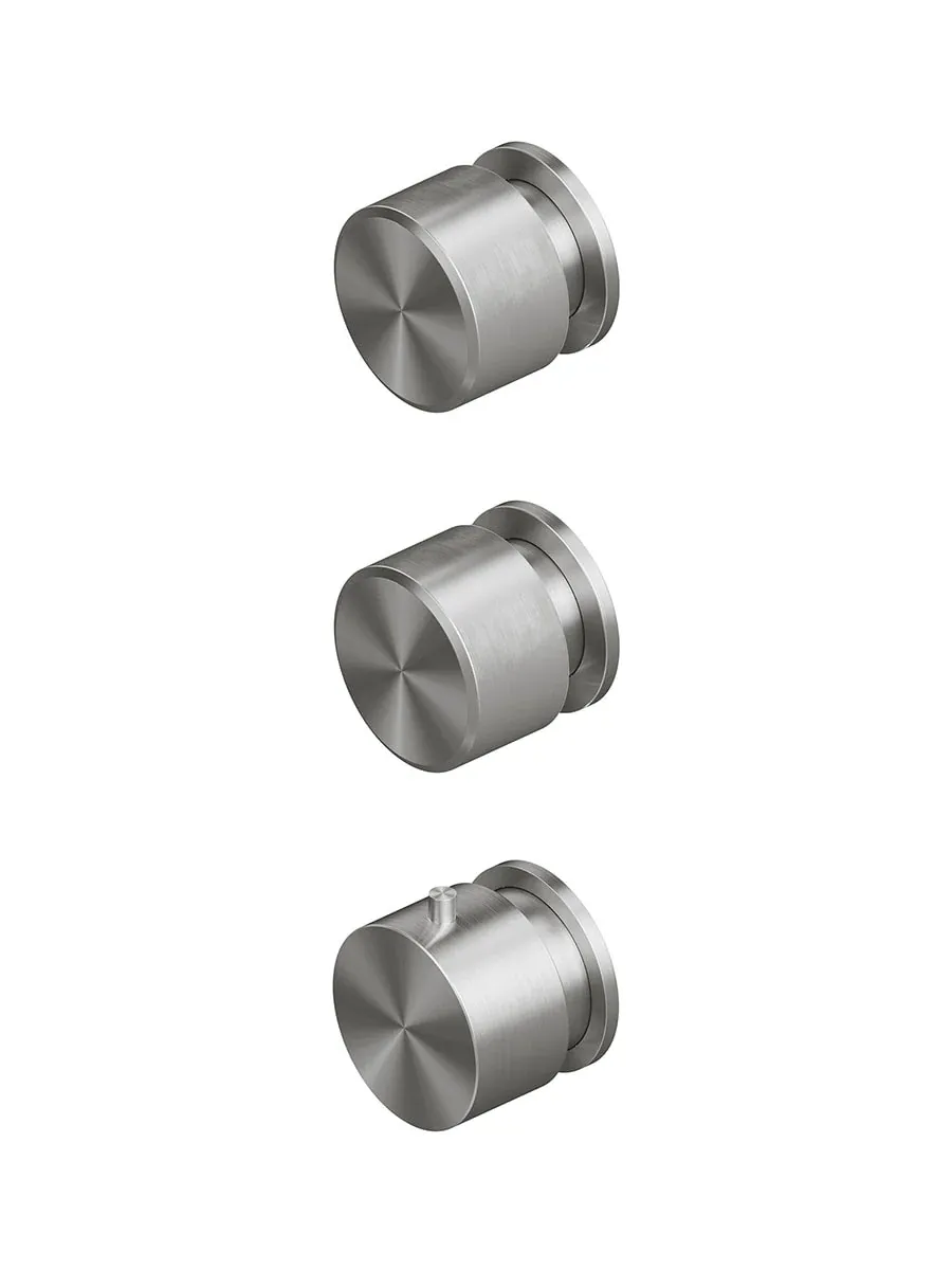 stereo thermostatic mixer set with 2 stop-off valve