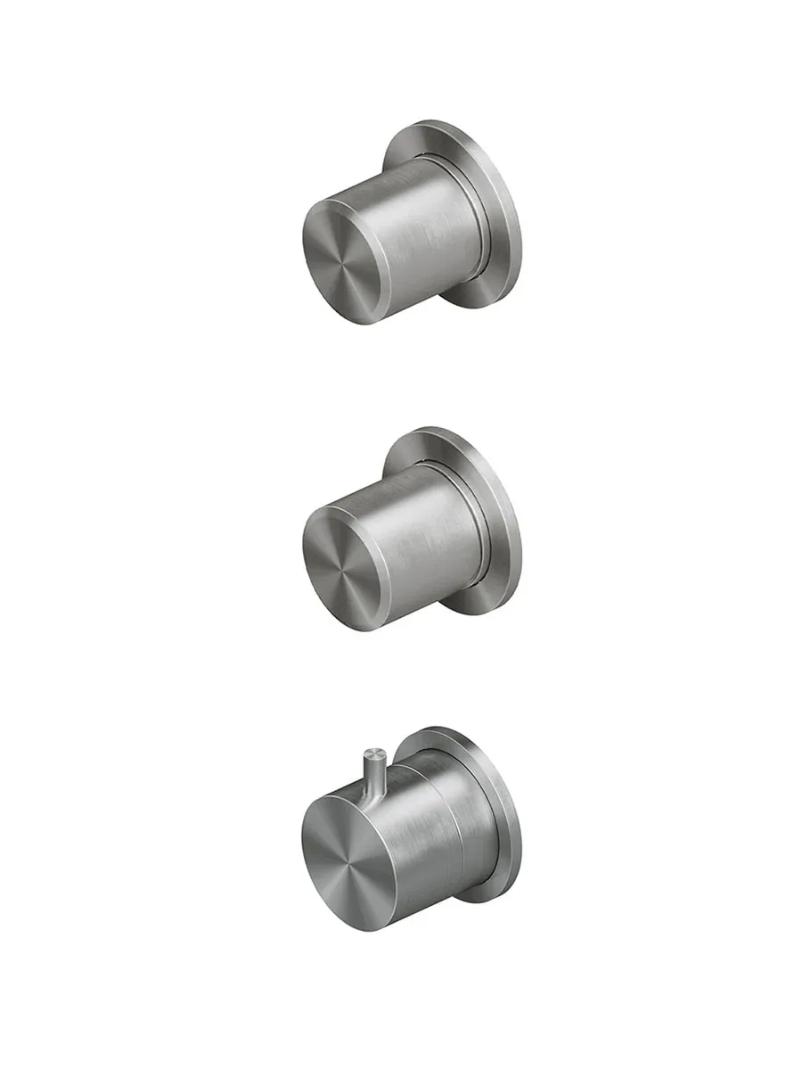 stereo thermostatic mixer set with 2 stop-off valve