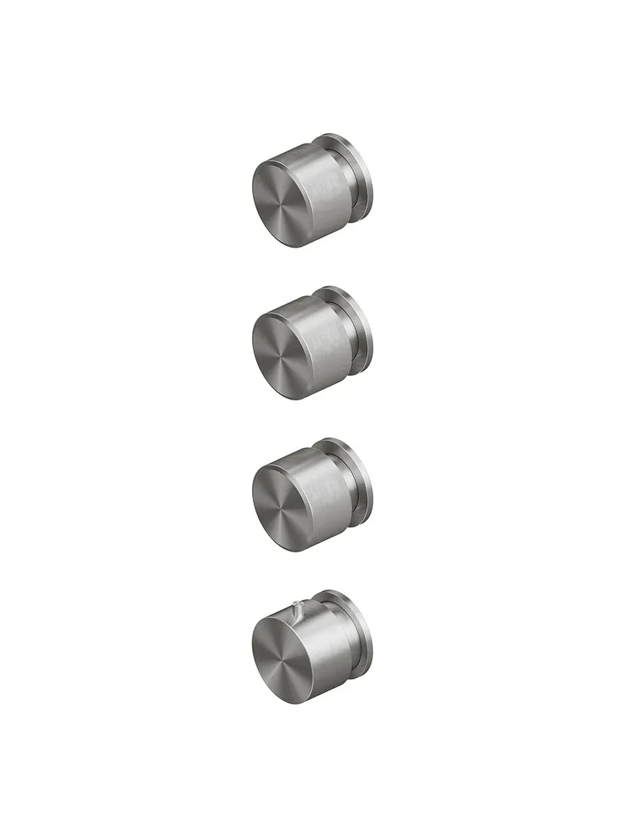 stereo thermostatic mixer set with 3 stop-off valve