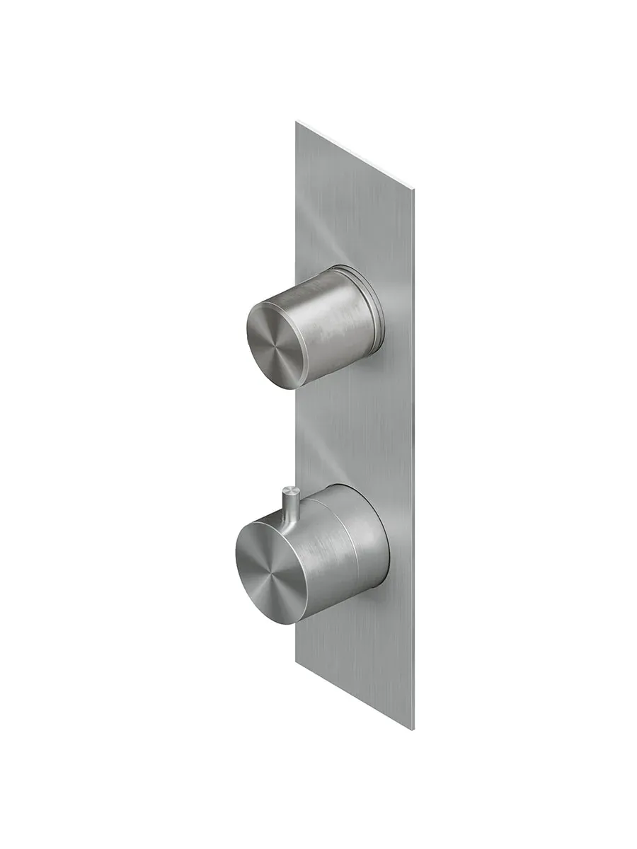 stereo inspectionable thermostatic mixer set with 1 stop-off valve