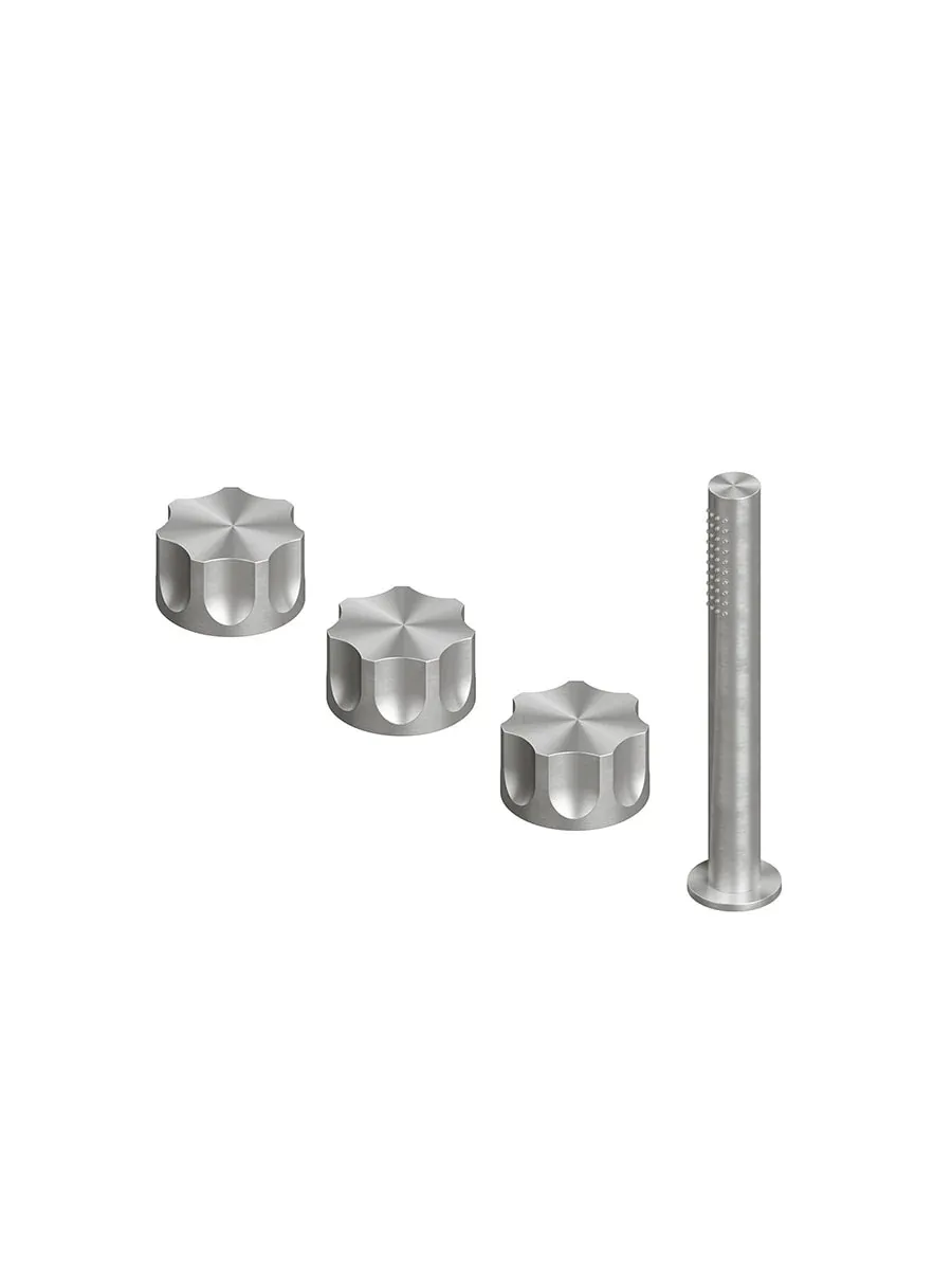 modo two hole mixer and hydroprogressive mixer with handshower kit