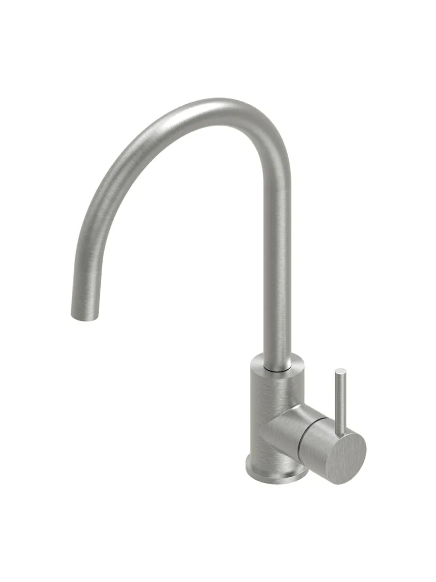 QuadroDesign kitchen brass kitchen sink mixer with swivel spout