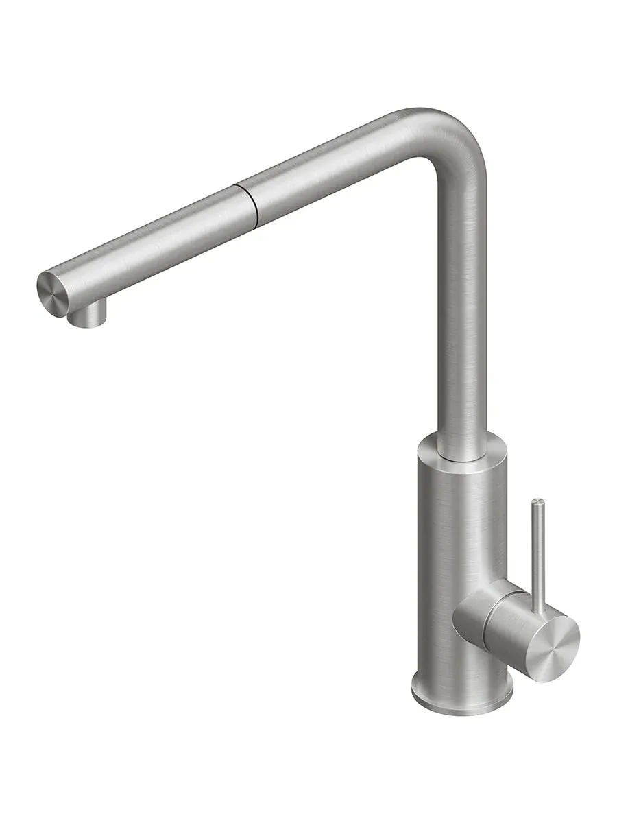 QuadroDesign kitchen inox stainless steel aisi316l sink mixer with pull-out shower