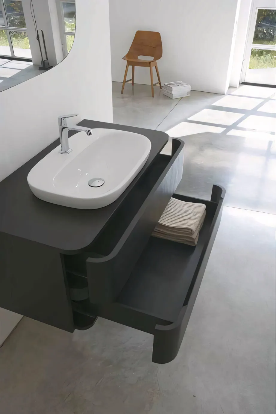 matt white genesis recessed basin