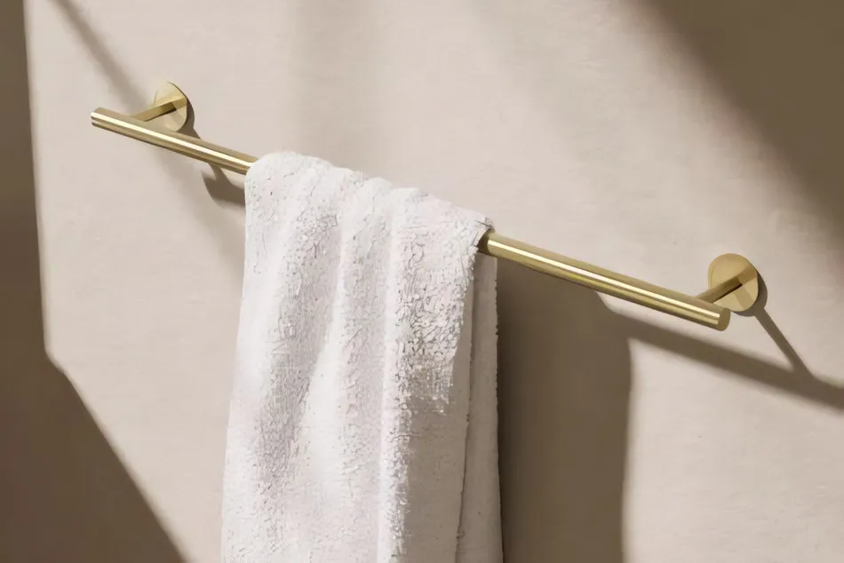 towel rail brushed brass