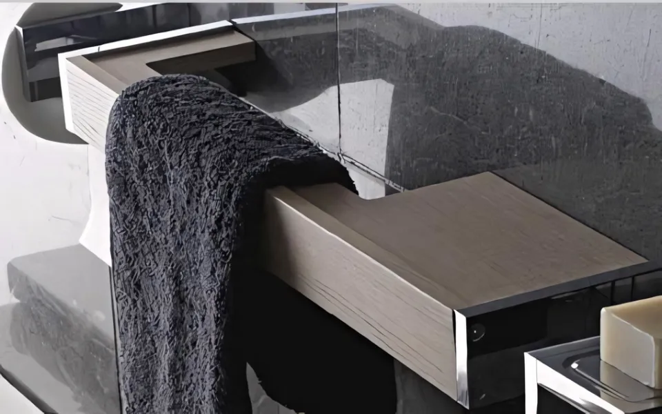 globo towel rail & shelf combo