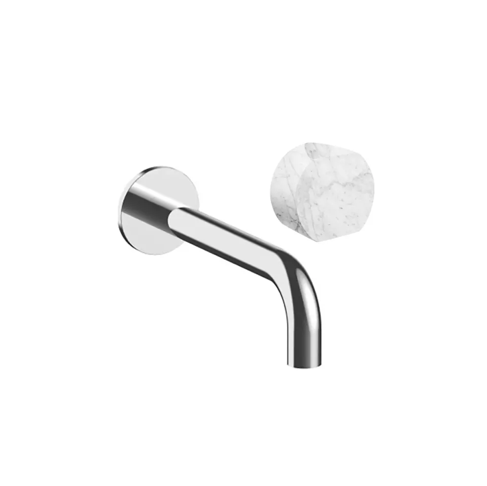 af/21 wall-mount washbasin mixer - handle in carrara white marble