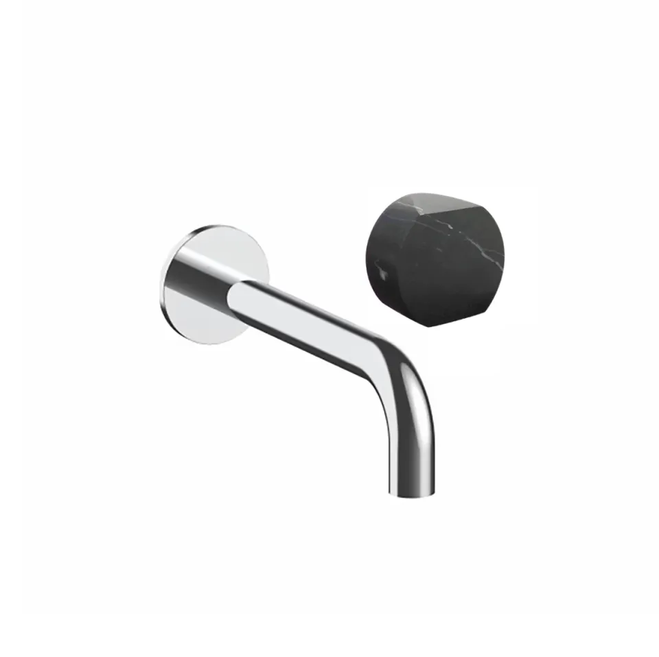 af/21 wall-mount washbasin mixer - handle in marquina black marble